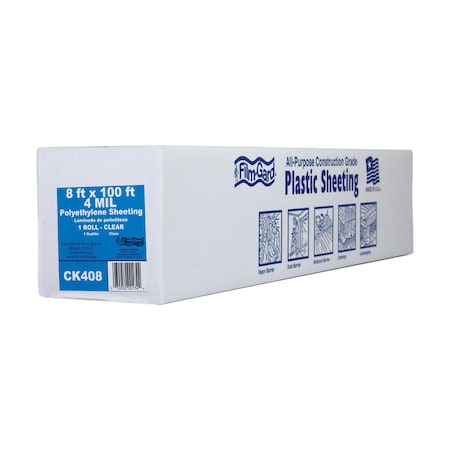 Film-Gard Film-Gard Plastic Sheeting 4 mil X 8 ft. W X 100 ft. L Polyethylene Clear 1 pk 625904